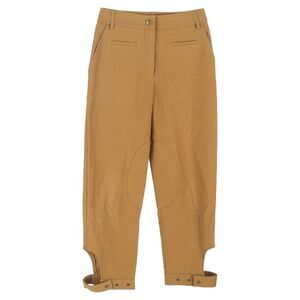 Rejina Pyo Cut-Out Detail Trousers in Brown Cotton